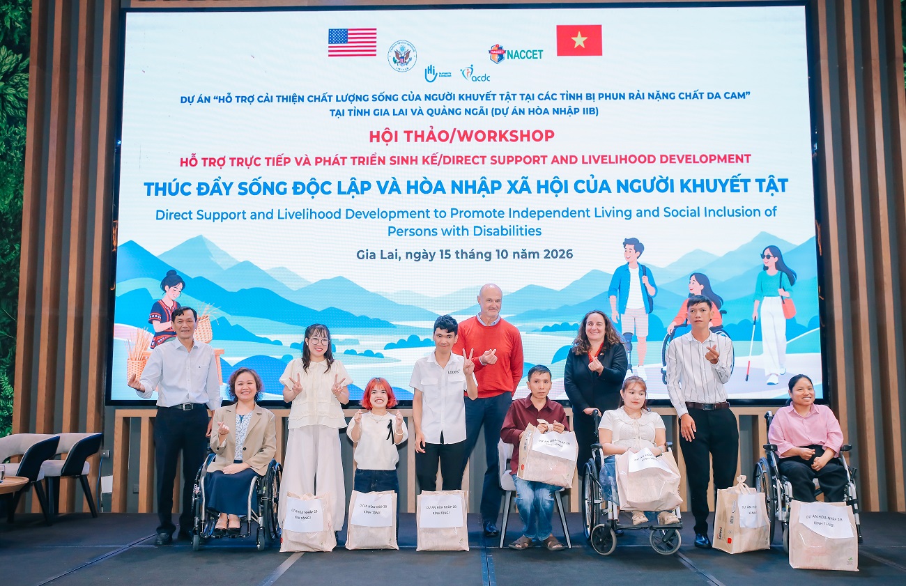 Hội thảo: Hỗ trợ trực tiếp và phát triển sinh kế - thúc đẩy sống độc lập và hòa nhập xã hội của người khuyết tật